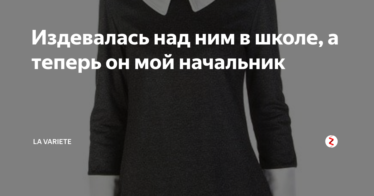 Издевалась над ним в школе, а теперь он мой начальник | La Variete | Дзен