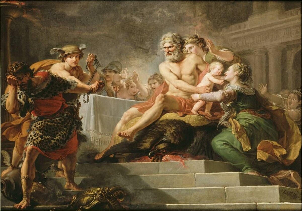 The Feast of Tantalus — Hugues Taraval (1729-1785) 