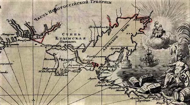 Старая карта Крыма. Фрагмент, Скан из открытых источников