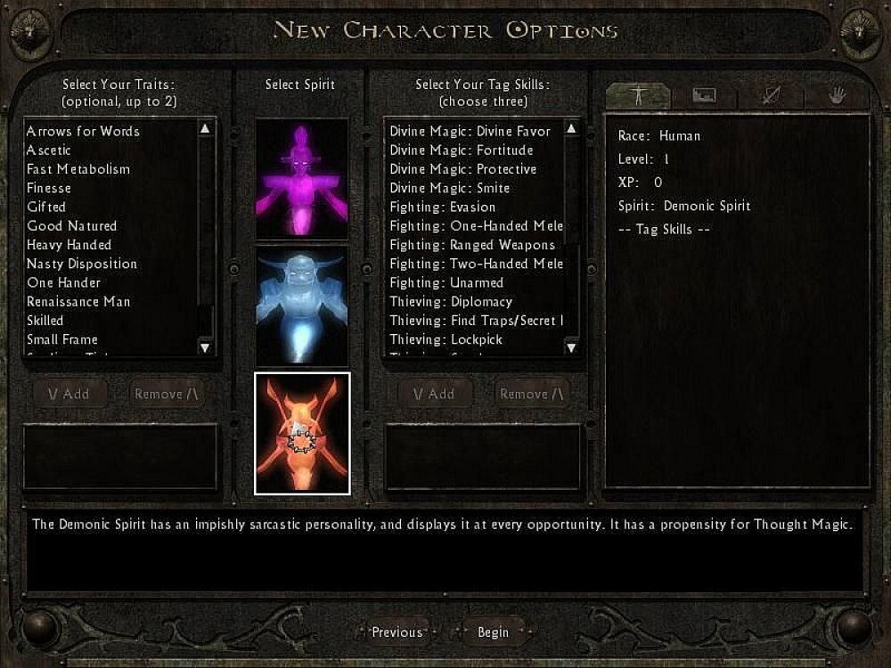 Выбор духа-хранителя