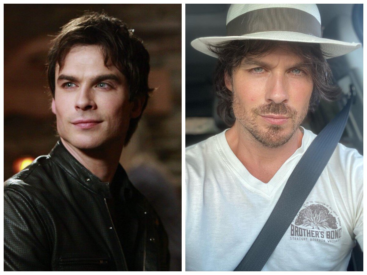 Иэн Сомерхолдер в сериале «Дневники вампира» и сейчас. Фотоколлаж сделан автором. 