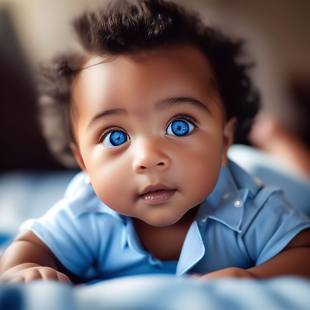 Ребёнок лежит на животе