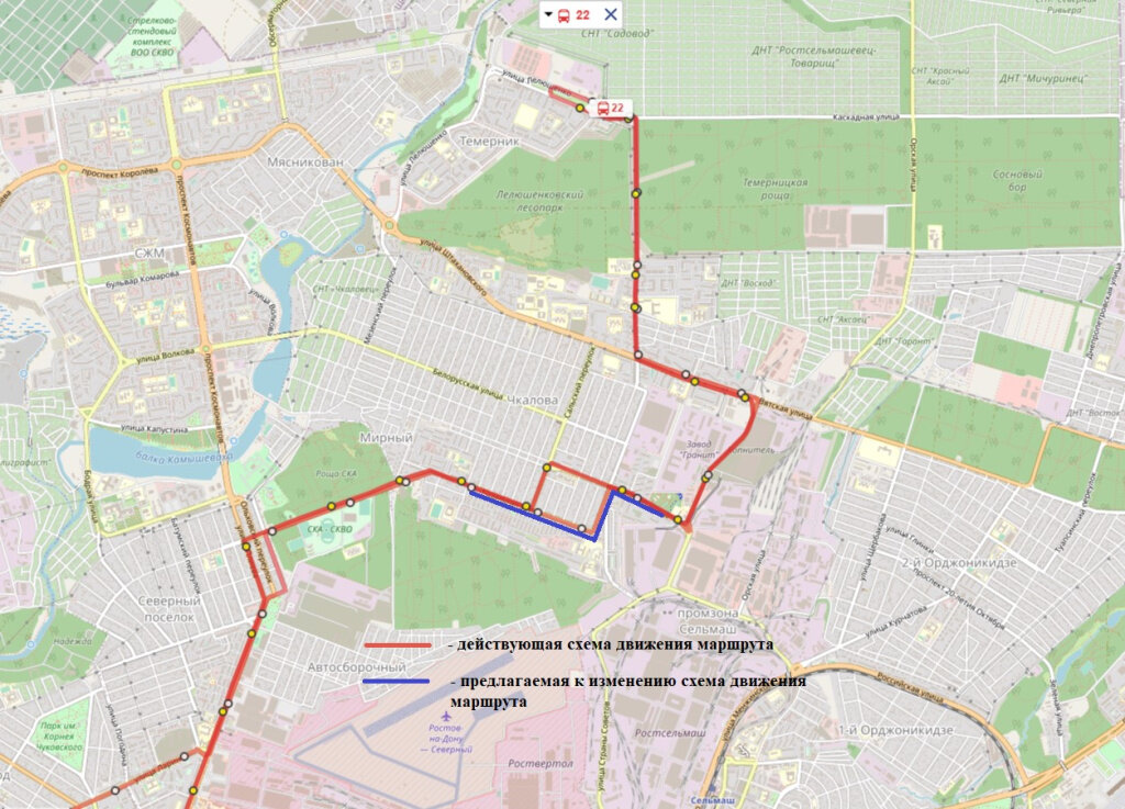 Схема движения транспорта в ростове на дону