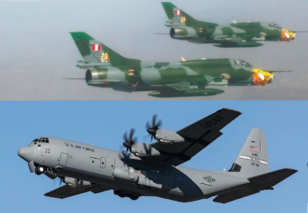Су-22 ВВС Перу против С-130Н ВВС США