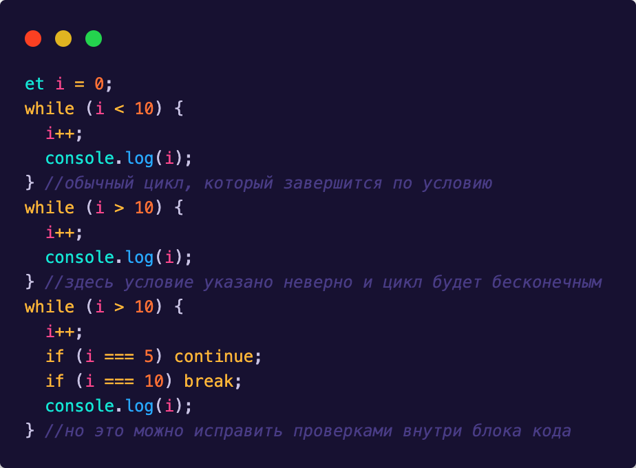 Циклы в js. Циклы в js