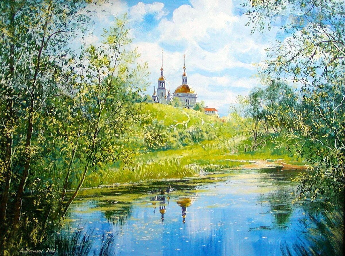 Русь река береза храм