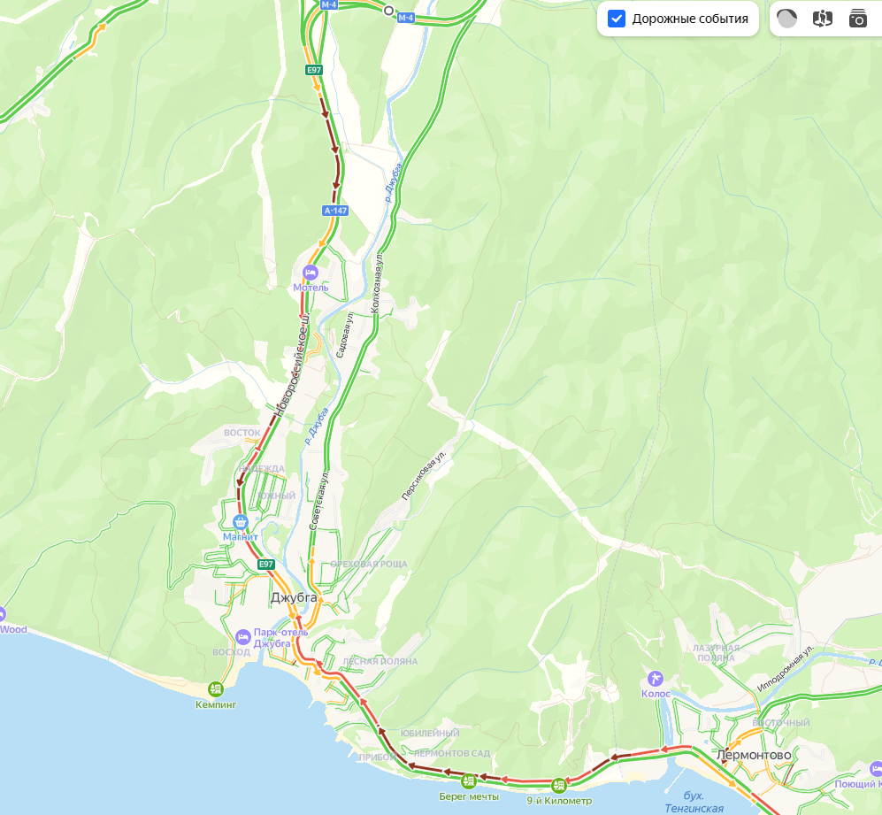 Пробки краснодар джубга. Дорога Краснодар Джубга. Горячий ключ Джумба. Архипо-Осиповка дорога.