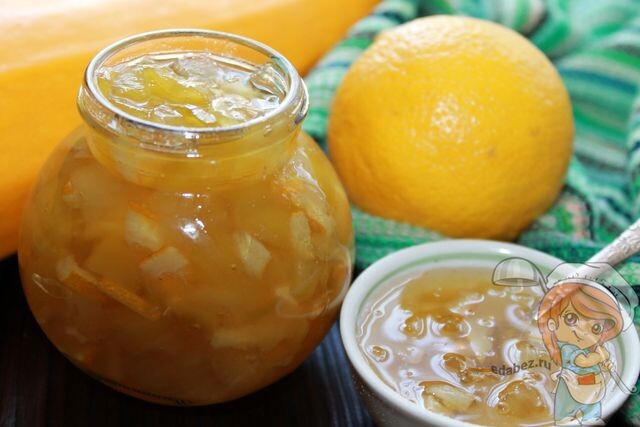 Варенье из кабачков с лимоном. Красивый янтарный цвет, насыщенный вкус