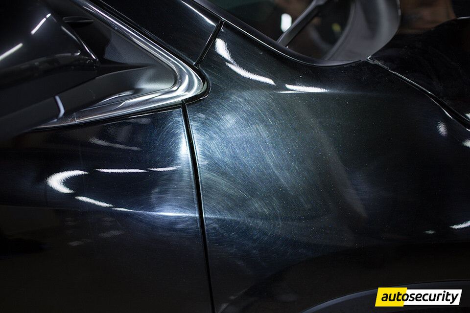 Полный размерToyota Highlander — состояние ЛКП до начала восстановительной полировки