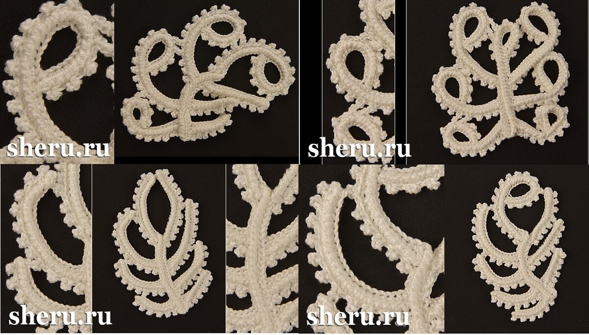 Фото узоров в связанных по схема листьях ирландского кружева