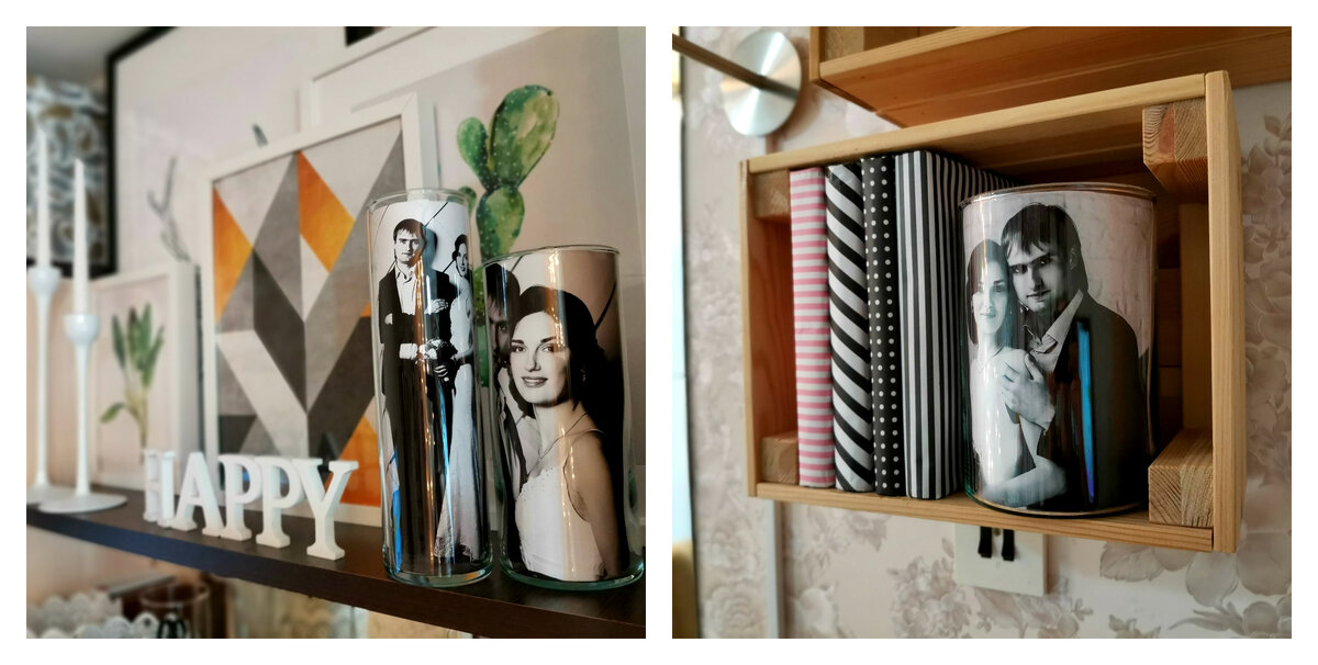 Обычные фотографии в вазе