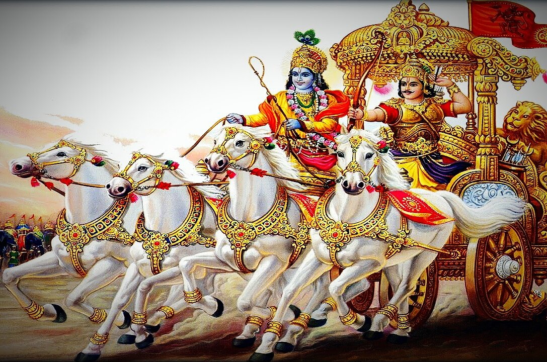 Яндекс картинки. Кришна и Арджуна. Махабхаратта.