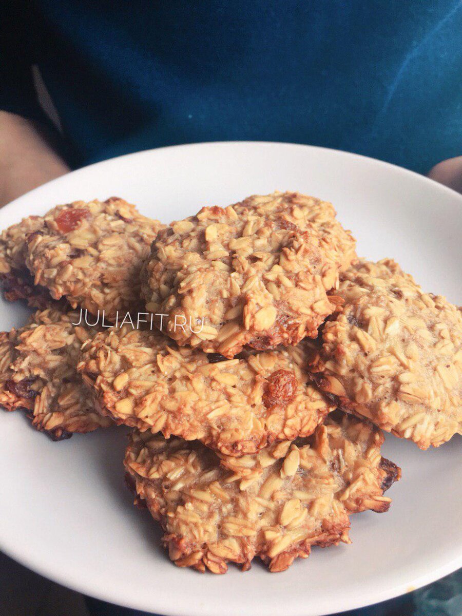 Овсяное ПП печенье с изюмом