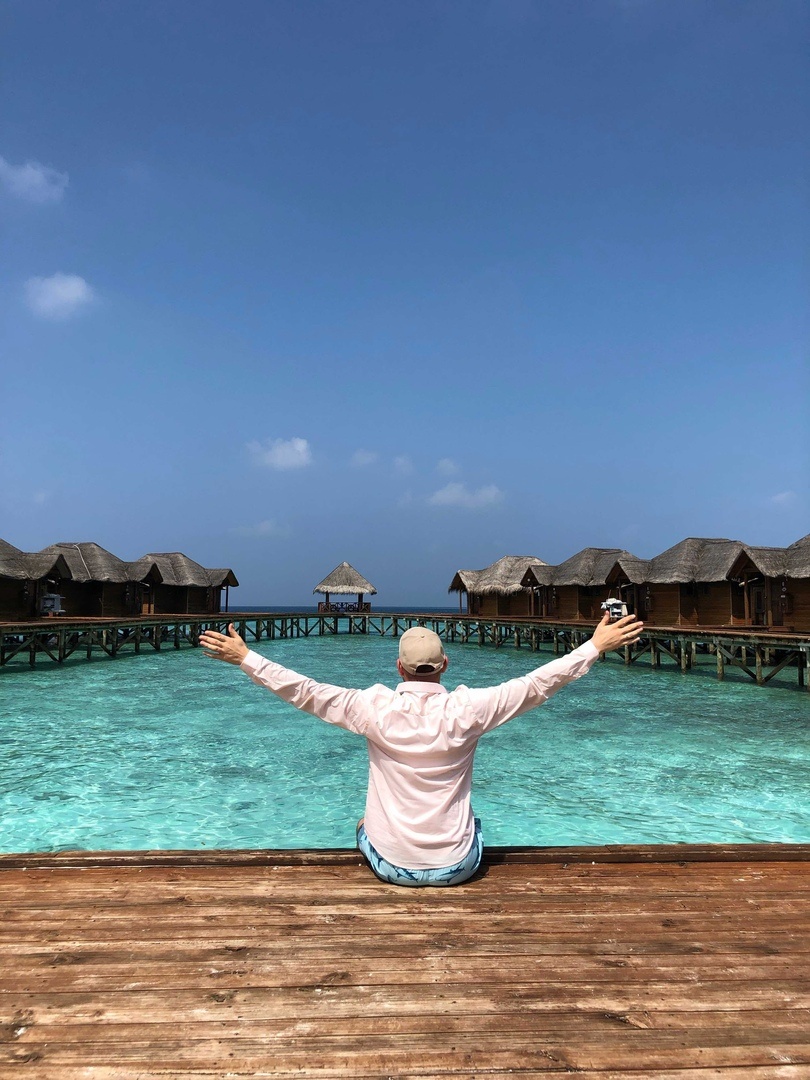 На Мальдивах, самое красивое море, что я видел