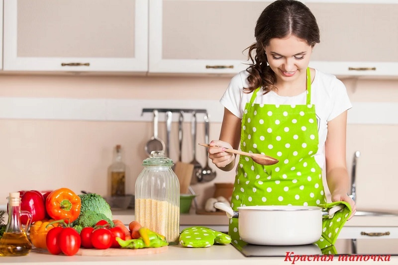 Мужчины любят хозяюшек, которые сами все уберут и приготовят вкусный обед.