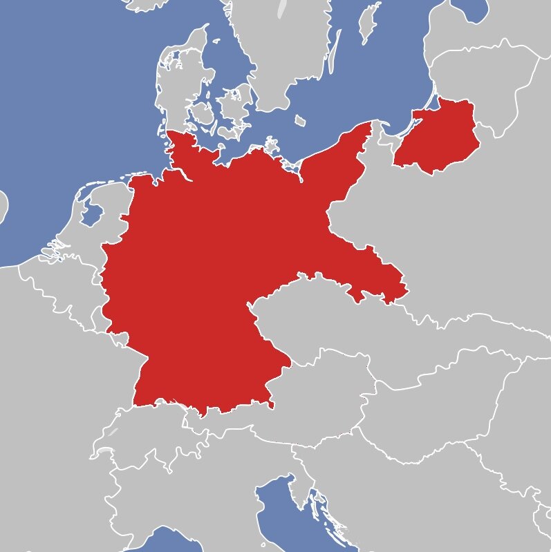 Карта третьего рейха 1936