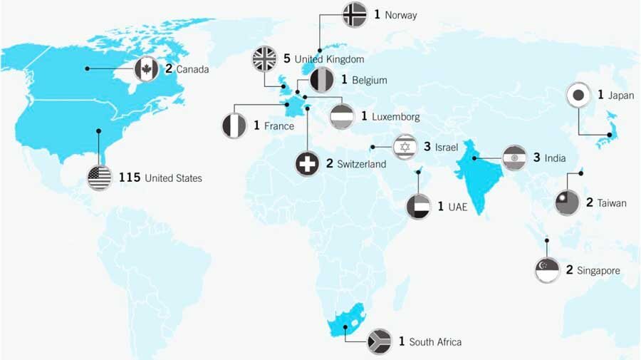 Активность APT1 по регионам, изображение: fireeye.com