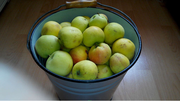 Более удобен рецепт мочения яблок на зиму в ведре. Это позволить сэкономить место и время.