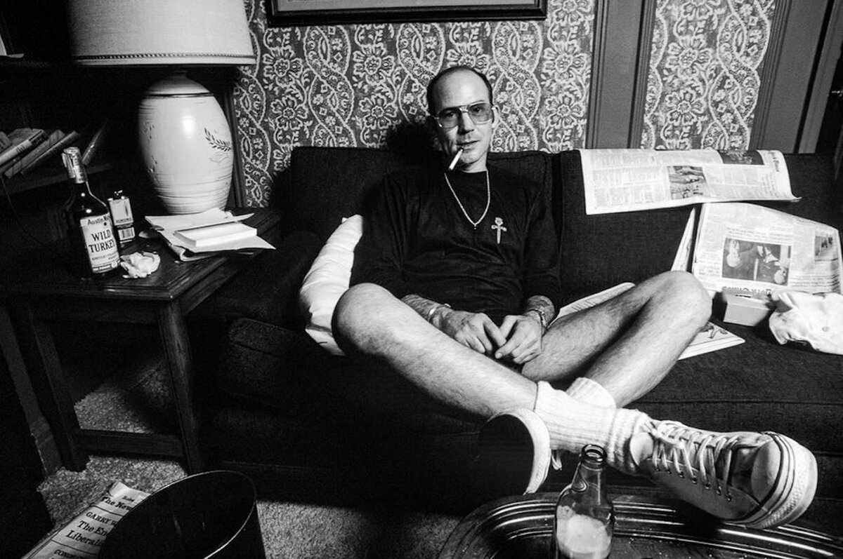Hunter S. Thompson, 1977. Fotografía por Lynn Goldsmith. 