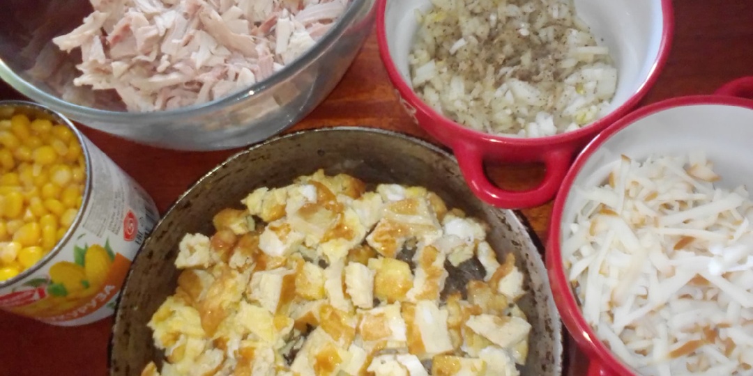 Зимние салаты с курицей.