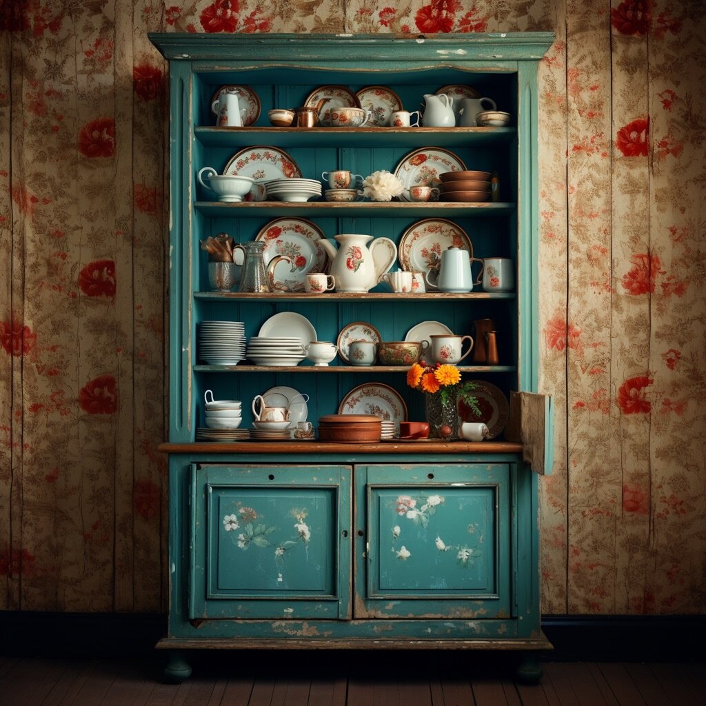 Шкаф с посудой, генерация нейросети.