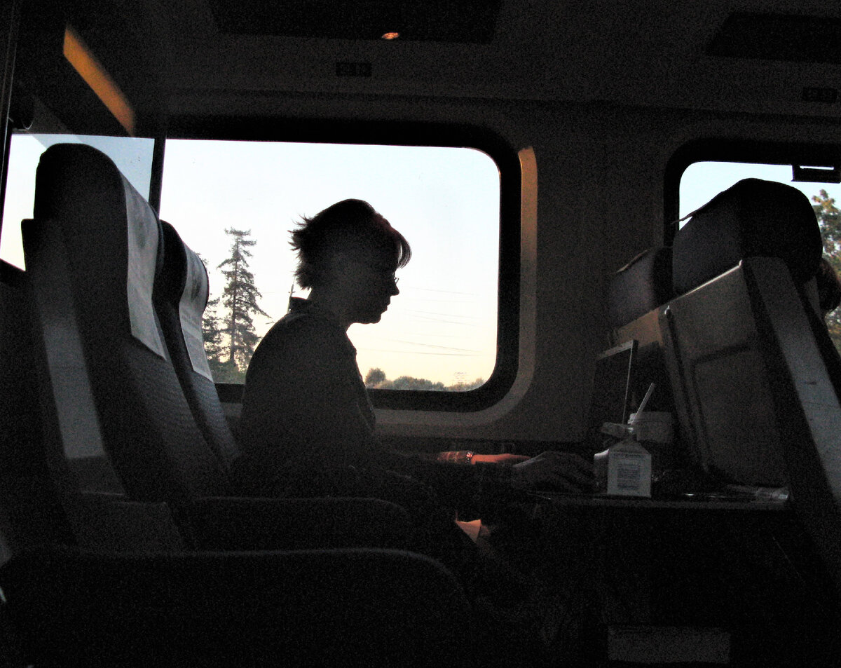 в вагоне поезда. как дома