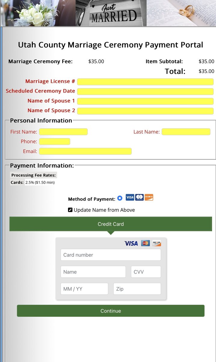  Вторая пошлина за услуги регистрации брака