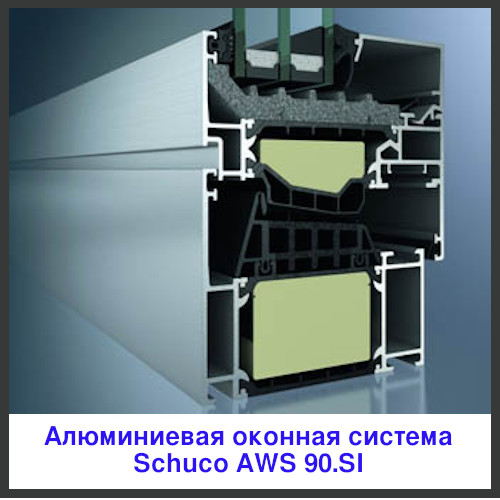 система алюминиевых профилей окон ШУКО AWS 90.SI 
