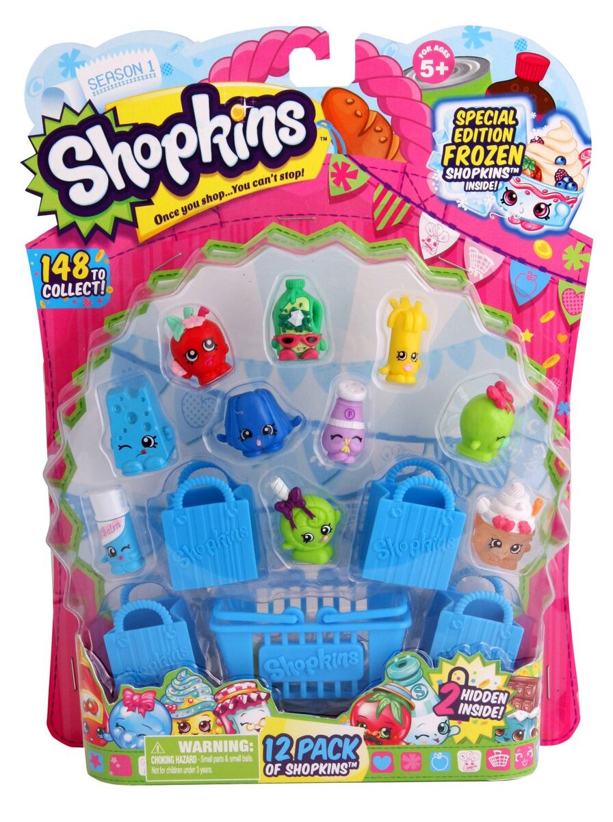 Шопкинс (англ. Shopkins) Маленькие коллекционные фигурки которые олицетворяют еду и различные предметы бытовую технику,одежду и тд делала их компания Moose