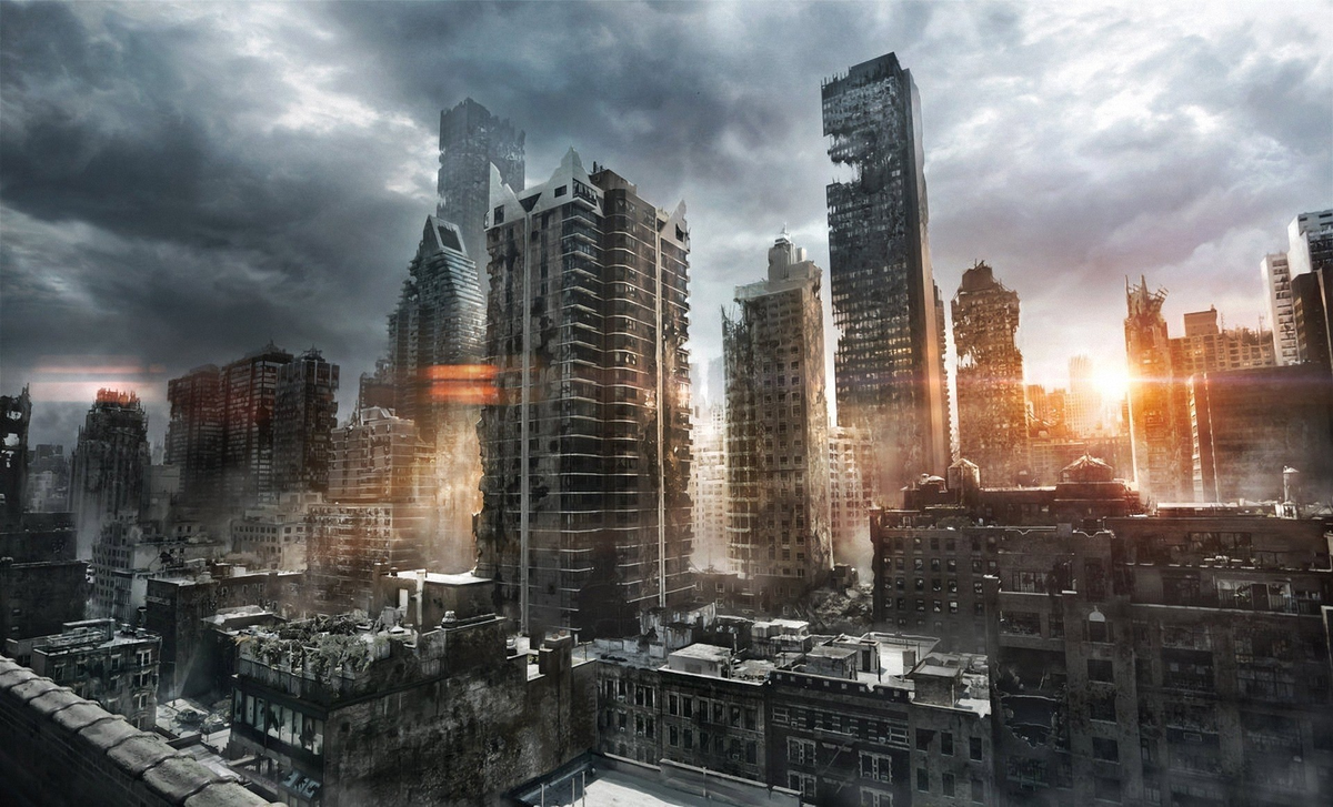 Монтер конец света. Разрушенный город. Апокалипсис картинки. Конец света. Плохое будущее.