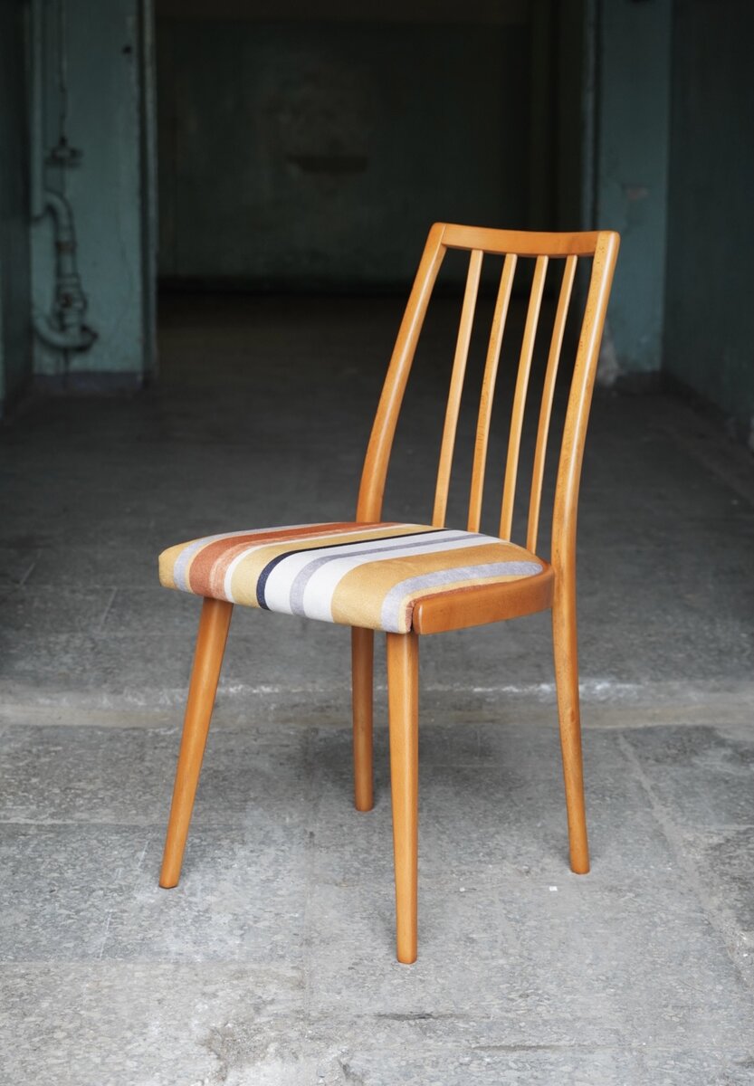 Стул лигна после обновления под стиль мидсенчури