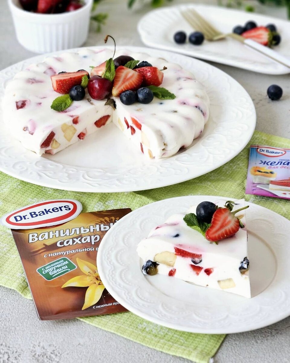 Освежающий нежный молочный десерт 🍓🍌