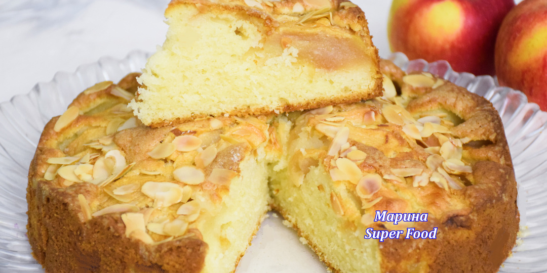 Пышный пирог с яблоками на сметане 🍎 На одном кусочке не остановиться
