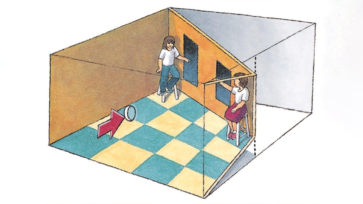 Как устроена комната с обманом зрения.