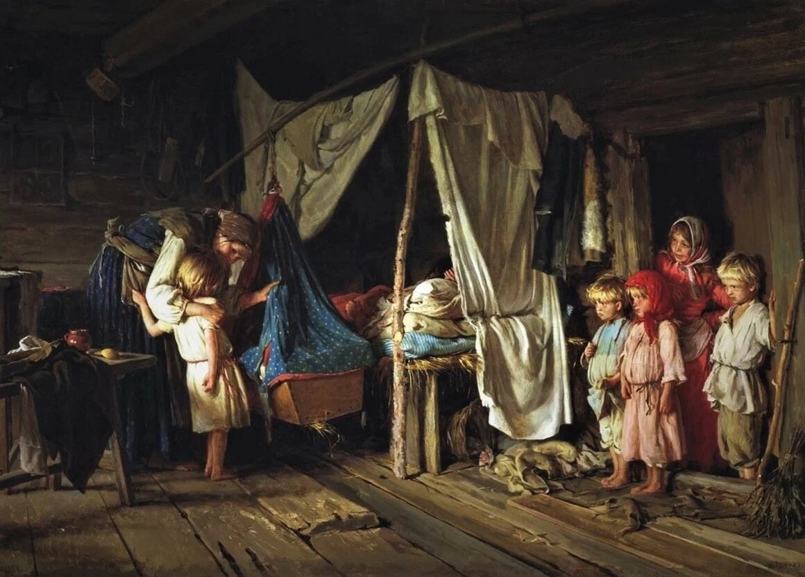 картина Кирилла Лемоха "Новое знакомство"