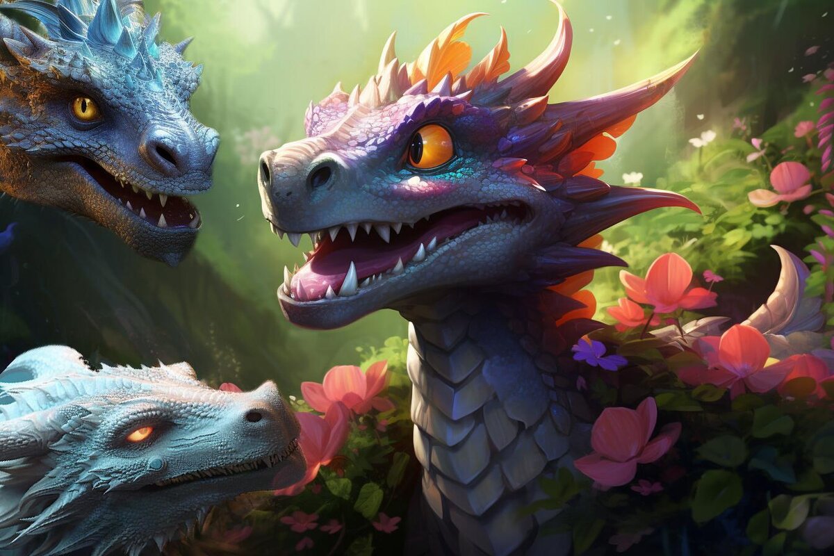 симпатичных Драконочек запечатлела нейросеть 