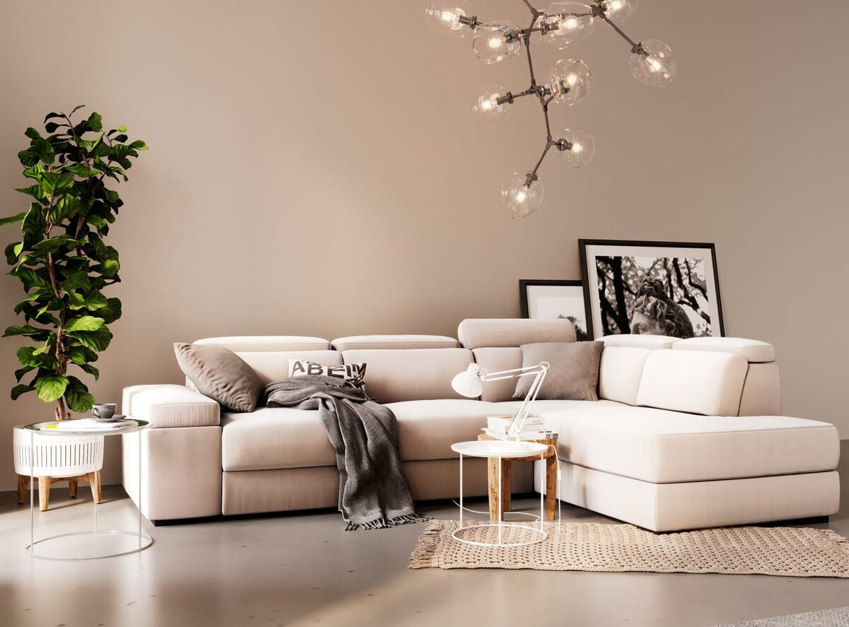 Трёхмодульный диван с оттоманкой MILLE 11 