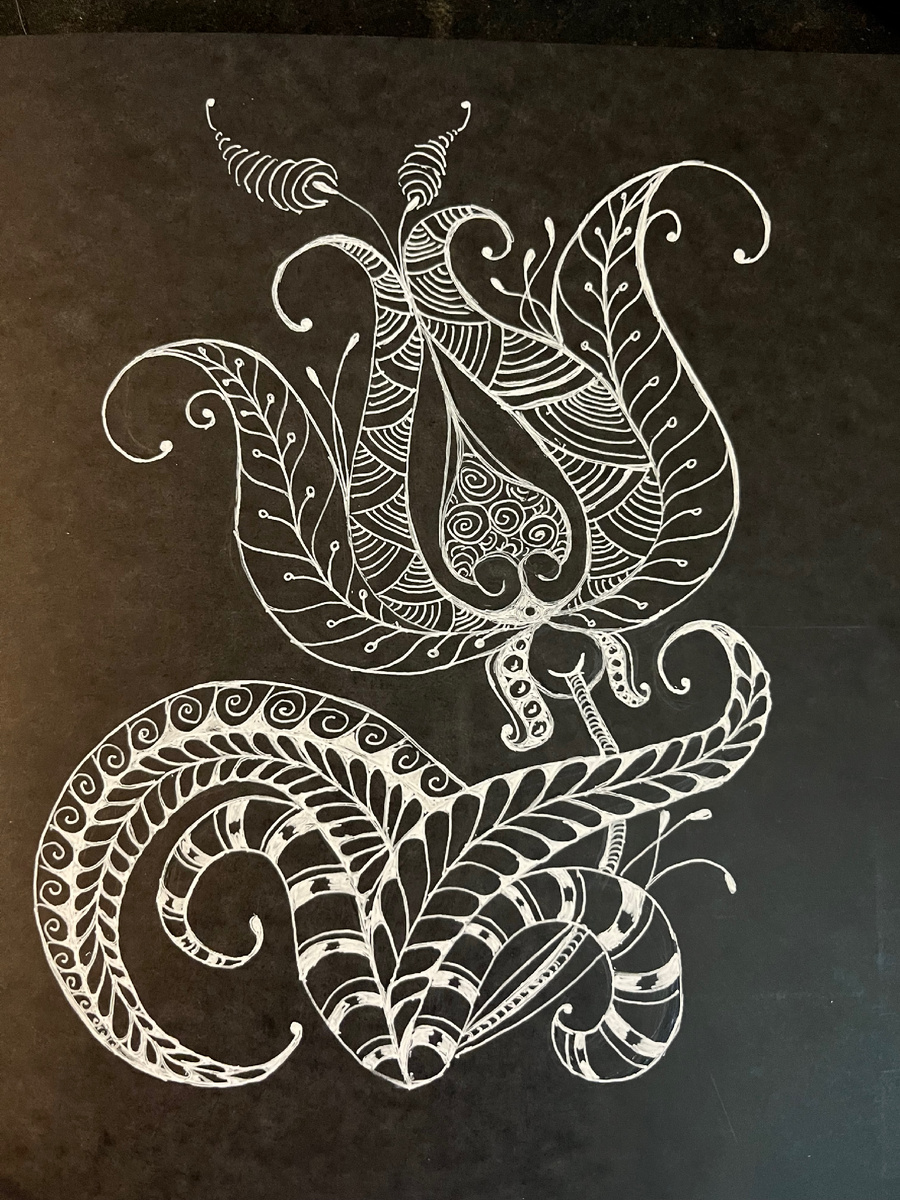 Фото автора. Белый линер на черном мне нравится. 