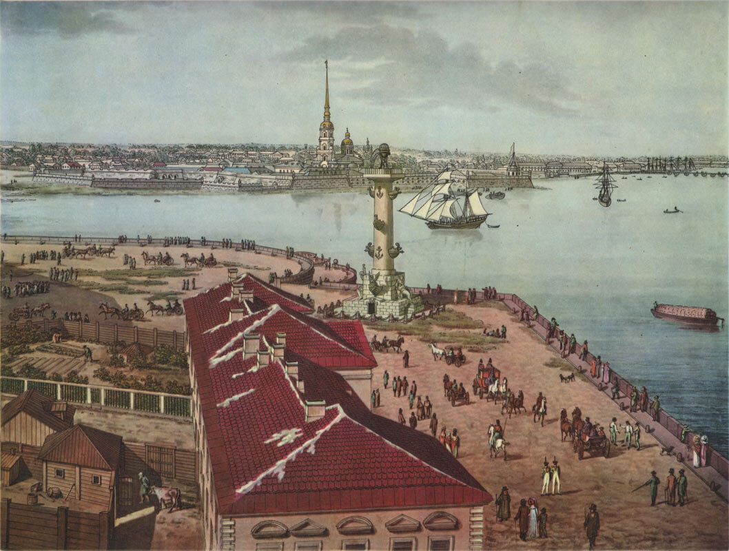 Анжело Тозелли панорама Петербурга 1820 года. Санкт Петербург при ептр1. Города основанные 18 веке