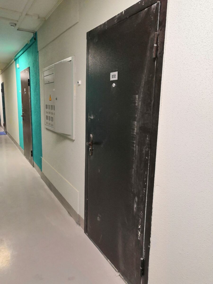 Входная дверь от застройщика сразу после переезда была заменена на звукоизолирующую.