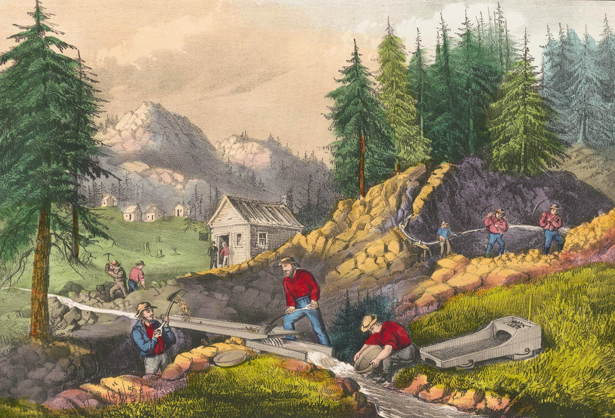 Добыча золота в сша. Gold rush 1849. золотая лихорадка калифорния. золотые прииски в америке 19 век. золотые прииски калифорнии 19 век.