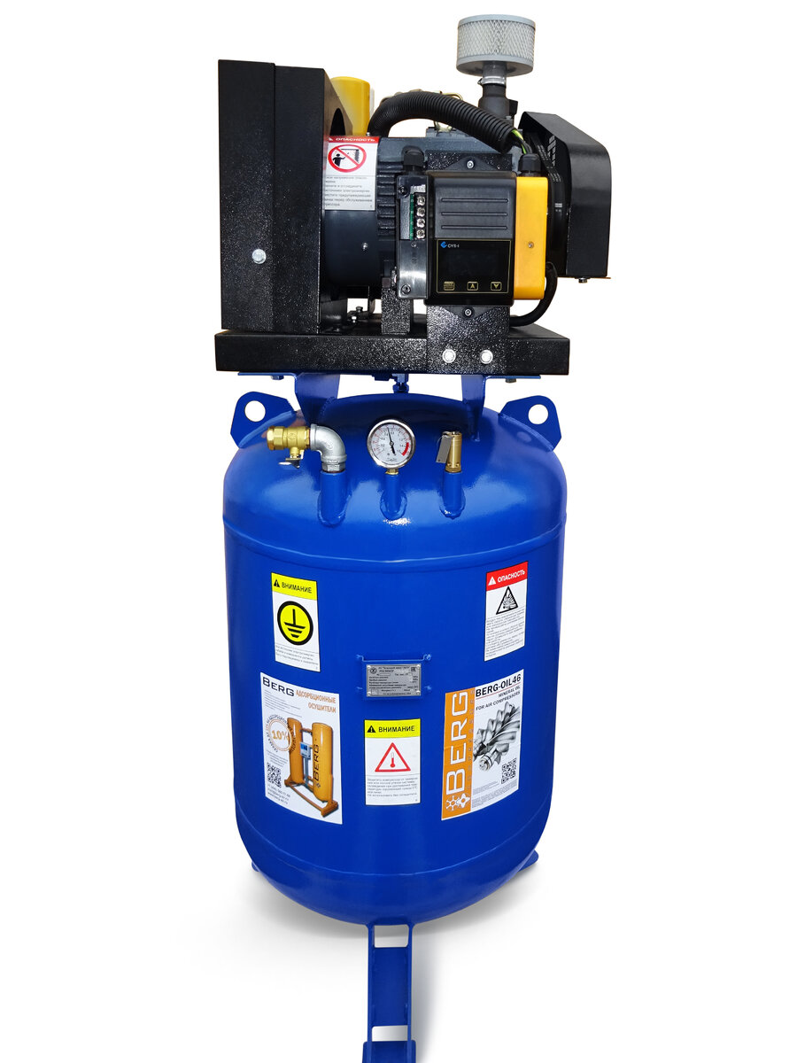 Винтовой компрессор в необычном исполнении, который сэкономит действительно много места. Серия BERG ВК РВ доступна по предзаказу  