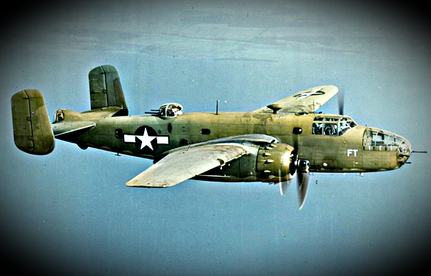 Американский двухмоторный средний бомбардировщик North American B-25 Mitchell.