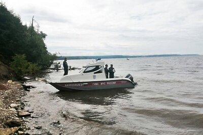    Катер МЧС России на реке Волга © Telegram-канал МЧС России