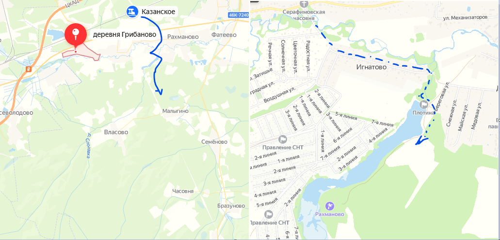 На поле удалось протиснуться лишь сквозь узкий проход вдоль ручья