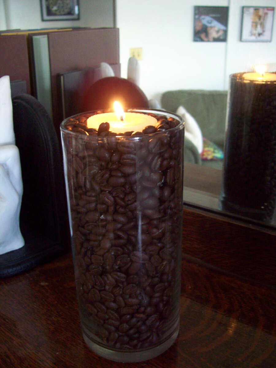 Кофейная свеча: МК свечки с зернами кофе, фото подсказки