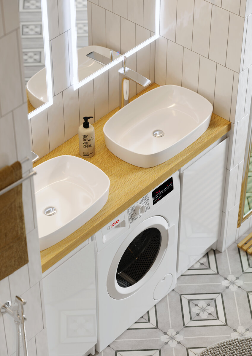 Тумба Soft Double со столешницей бренда Alavann 