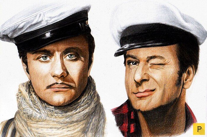 ФОТО  МИРОНОВА А.гОМИАШВИЛИ А. СЫГРАВШИХ В ДВУХ ФИЛЬМАХ ПРО ОСТАПА БЕНДЕРА. ПЕРВАЯ РОЛЬ БЫЛА У ЮРСКОГО С.ИСТОЧНИК СВОБОДНЫЙ.