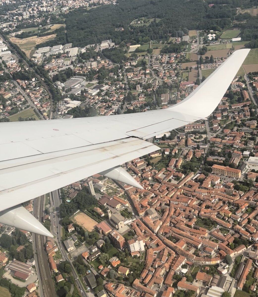 Взлет из аэропорта Милан Мальпенса