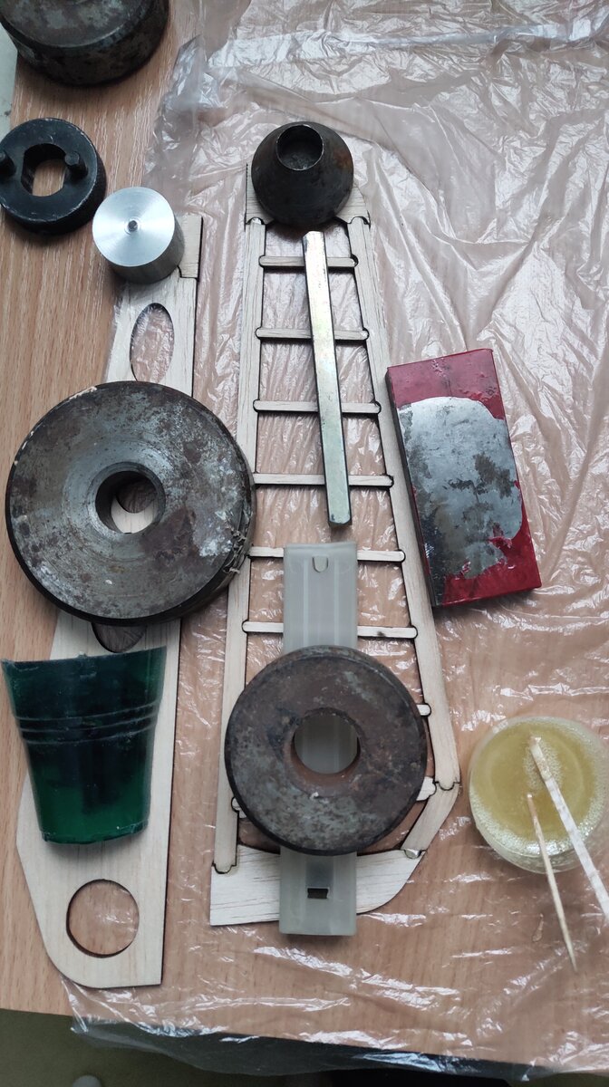 сборка киля на эпоксидный клей